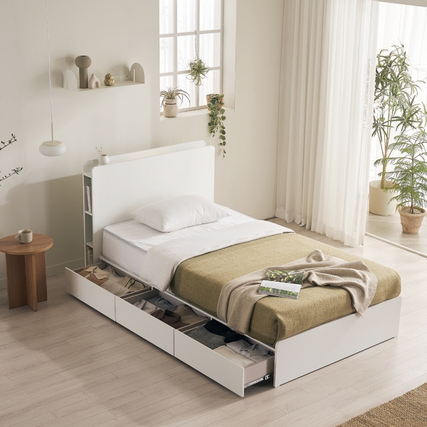 포더홈 피즈 LED 수납침대 프레임 멀티수납형 SS/Q