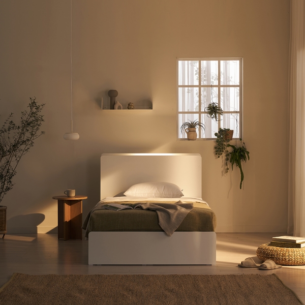 포더홈 피즈 LED 수납침대 프레임 멀티수납형 SS/Q