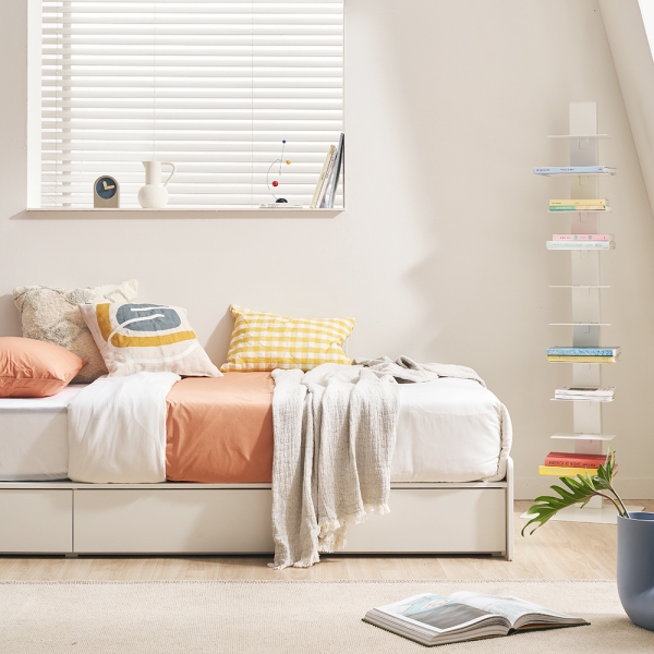 피즈 무헤드 3단 통서랍 수납침대 SS/Q