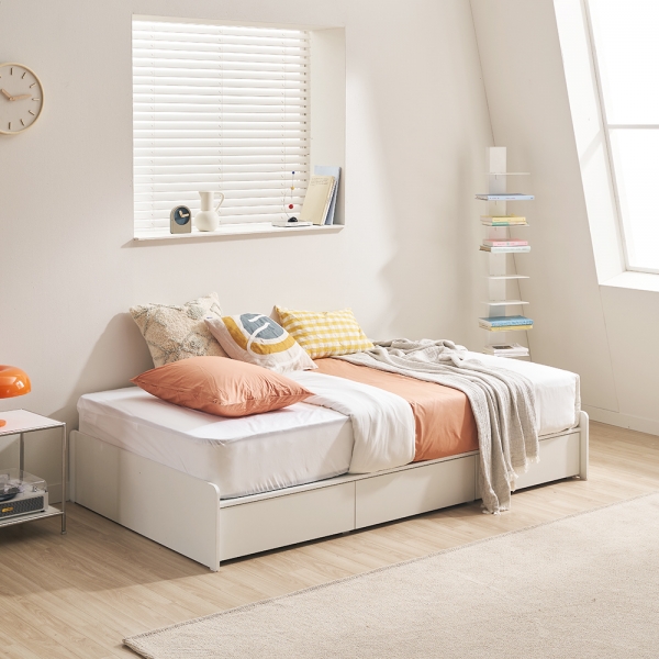 피즈 무헤드 3단 통서랍 수납침대 SS/Q