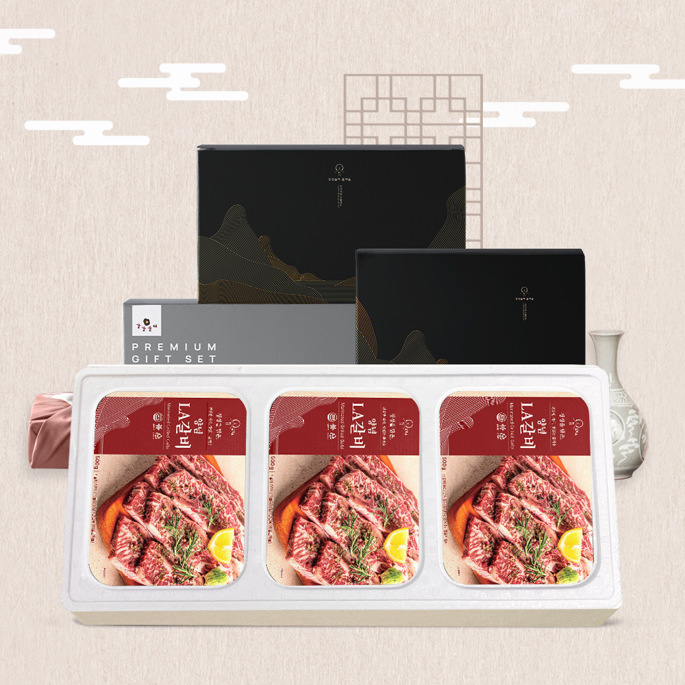 [강강술래]프리미엄 양념LA갈비 선물세트 3호 (1.5kg)