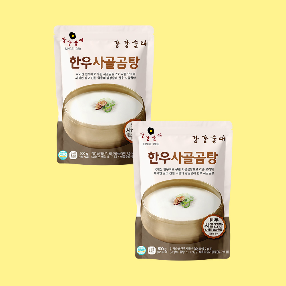 <11,000원의 행복>[강강술래] 한우사골곰탕 500g x2팩
