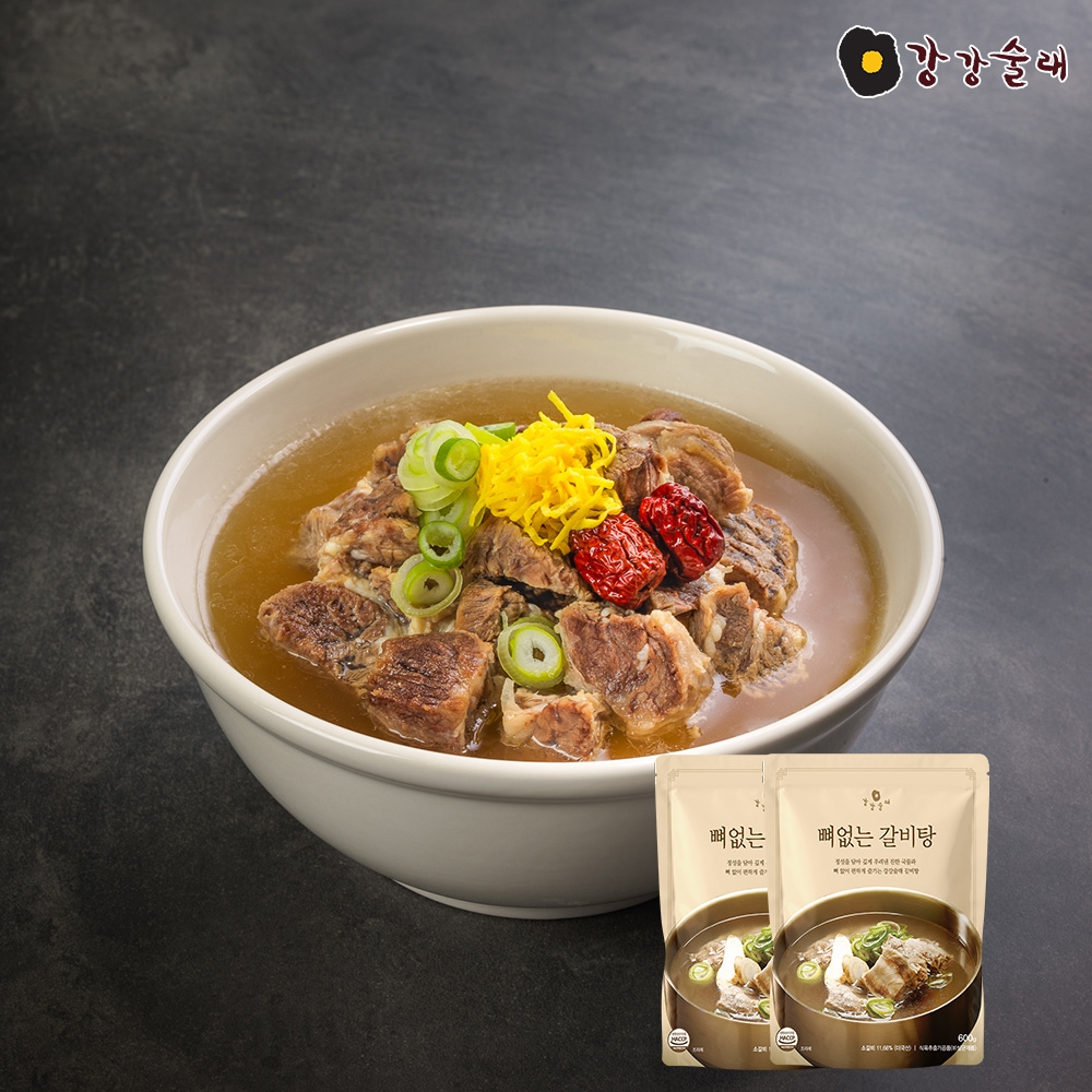 [강강술래] 뼈없는 갈비탕 600g x2팩