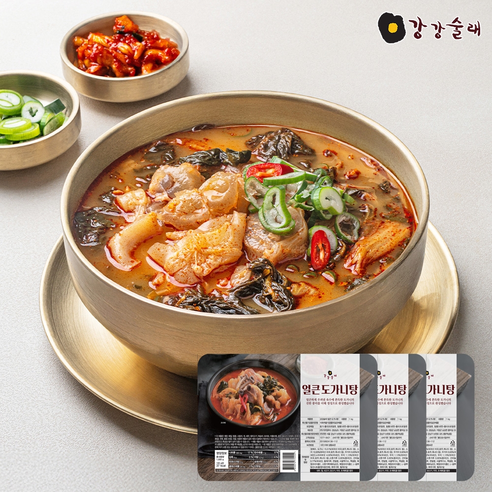 <선물특가>[강강술래] 얼큰 도가니탕 1kg x 3팩