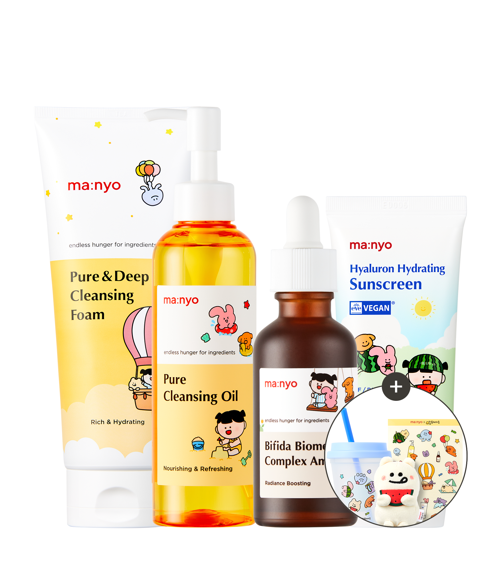 [민들레마음] 베스트 4종세트 (클렌징오일200ml,폼200ml,앰플50ml,선크림50ml)(+증정)