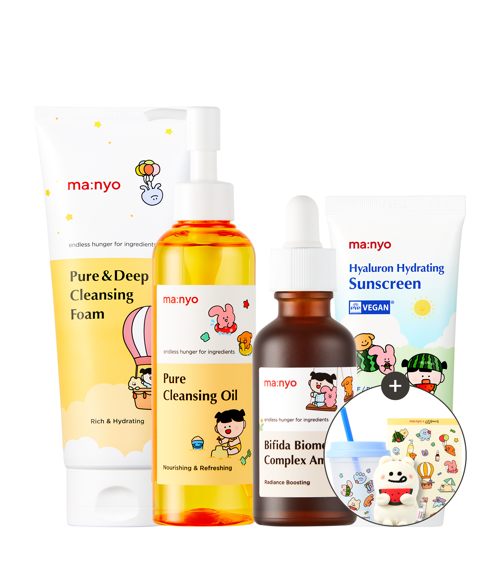 [민들레마음] 베스트 4종세트 (클렌징오일200ml,폼200ml,앰플50ml,선크림50ml)(+증정)