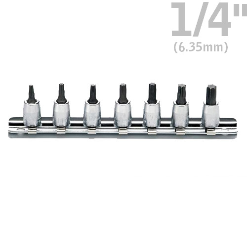 KOKEN(코켄) 1/4인치 홀별 비트소켓(복스알) 레일세트 [7PCS] RS2025/7-HOLE