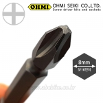 OHMI (오미) 드라이버비트 십자비트날 PH3 X 65mm ( 뭉툭형 ) ( 굵기 8mm )