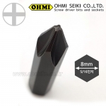 OHMI (오미) 십자비트날 ( 임팩드라이버용 ) PH2 X 36mm ( 뾰족형 ) ( 굵기 8mm )