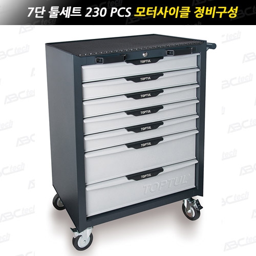 모터사이클 정비구성  7단 툴세트 (230PCS) 탑툴 툴세트 (오토바이 정비구성) 196
