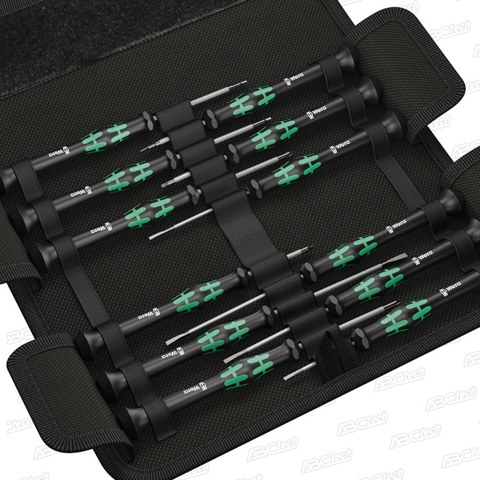 WERA (베라) 12pcs 크라프트폼 마이크로 정밀드라이버 세트 - 일자 십자 별 6각헥스 - 마이크로세트 073675