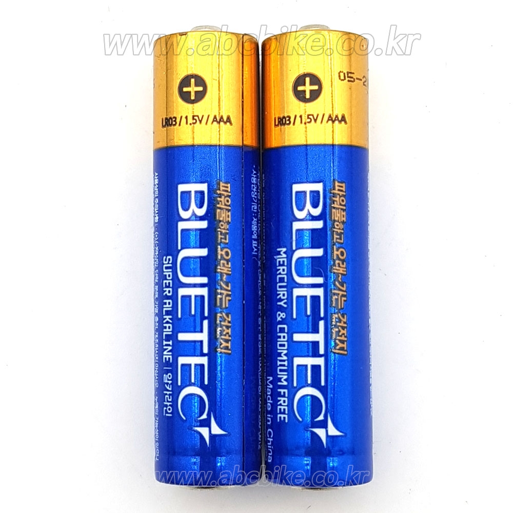 BLUETEC 블루텍 알카라인 건전지 배터리 (일회용) AAA - 1.5V사이즈 2개