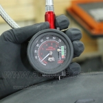 BIKESERVICE 바이크서비스 오토바이 타이어 공기압 측정기 (나사산 깊이 측정가능) 공기압측정 게이지 BS80086