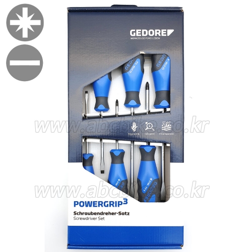 GEDORE 6PCS 게도래 게도레  포지구성 드라이버 세트 ( 포지 일자 ) 드라이버세트 21502160PZ06