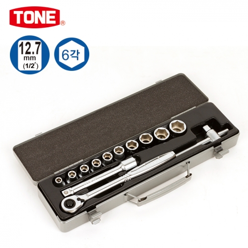 TONE 토네 1/2인치 6각 핸드소켓 세트 800MS (14PCS)