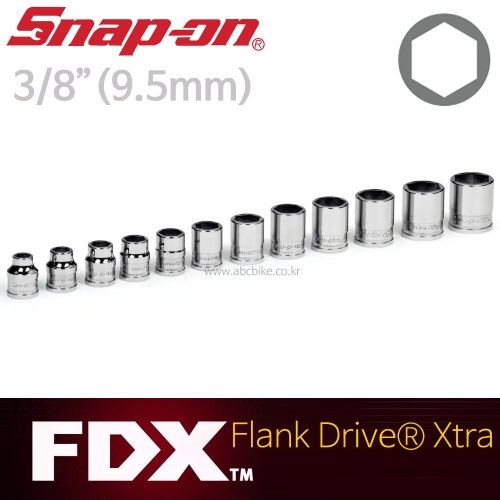 SNAPON 스냅온 3/8인치 6각 핸드소켓 레일세트 ( 12PCS ) 스냅언 212YFSMY