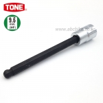 TONE 토네 3/8" (9.5mm) 육각비트 6각비트 롱볼소켓 8mm