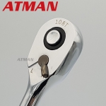 ATMAN 아트만 3/8인치 108기어 버튼형 소형헤드 단축 라쳇핸들 AT-38105