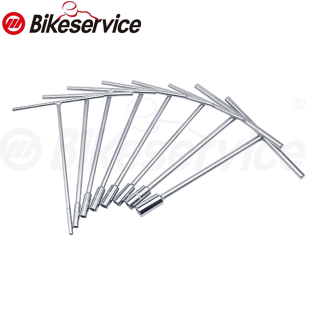 BIKESERVICE 바이크서비스 8pcs T핸들 소켓렌치 세트 T복스세트 6각소켓 길이 300mm BS1660