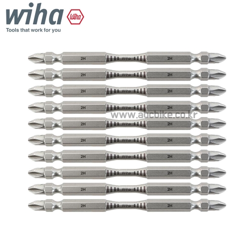 WIHA (위하) 10pcs 토션비트 세트 PH2 X 110mm (뾰족) 베트남생산