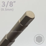 3/8인치 ( 9.5mm ) 6각비트 롱타입 헥스비트 소켓 전장140mm