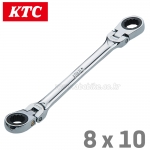 KTC (교토툴) 라쳇 메가네 플렉시블 렌치 MR1-0810F ( 8mm X 10mm )