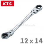 KTC (교토툴) 라쳇 메가네 플렉시블 렌치 MR1-1214F ( 12mm X 14mm )