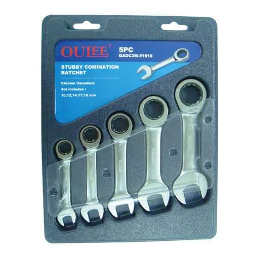 OULEE (오리) 라쳇스패너, 라쳇 스패너,라쳇렌치 - 단축 세트 GADC3M-51019 (5PCS)