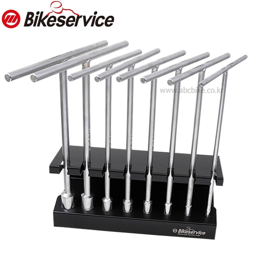 BIKESERVICE 바이크서비스 8pcs T핸들 T복스 스탠드 세트 6각소켓 길이 300mm BS1710