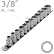 3/8인치 6각 핸드소켓 세트 - 12PCS 레일세트 ( 12개입 )
