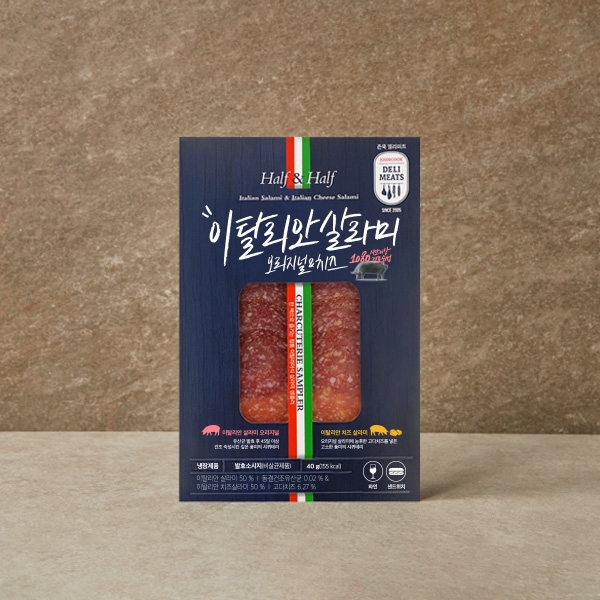 샤퀴테리 샘플러 이탈리안 살라미 오리지널 & 치즈 40g