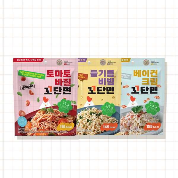 소스in꼬단면 3종 세트 (들기름+토마토바질+베이컨크림)