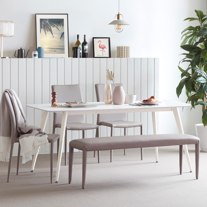 헤이미쉬홈 제이앤 6인용 포세린 통 세라믹 식탁 세트 1800