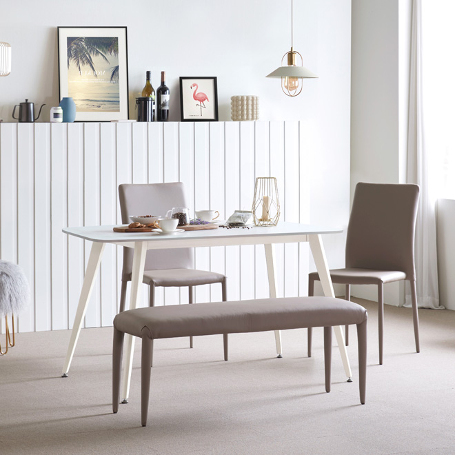 헤이미쉬홈 제이앤 4인용 포세린 통 세라믹 식탁 세트 1400