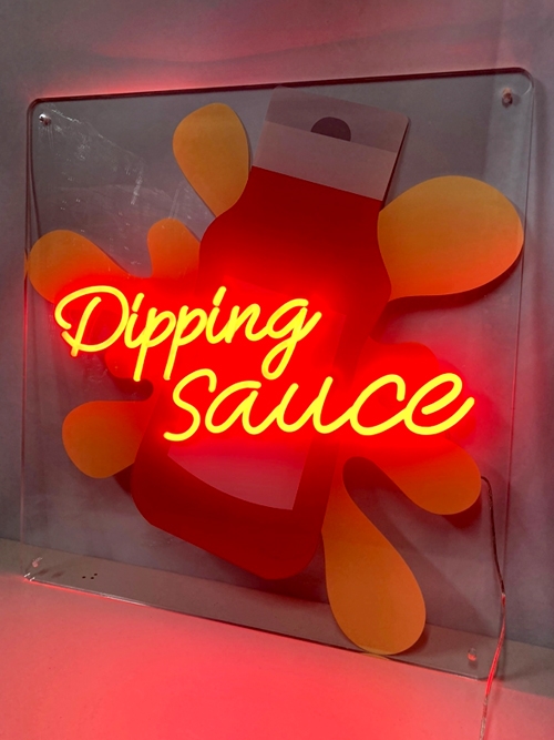 네온사인 전시회 샘플 할인가판매 Dipping sauce 딥핑소스 음식점 네온싸인