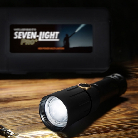 세븐라이트프로 LED 후레쉬 캠핑 해루질 낚시 랜턴 손전등 충전 줌 라이트
