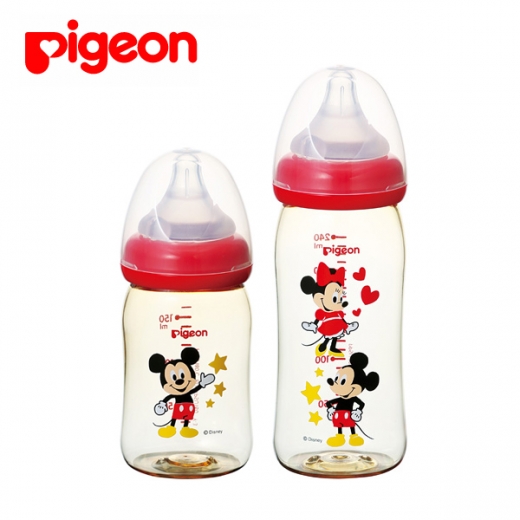 Pijion 피죤(더블하트) 모유실감 젖병 미키마우스 2종 택1(160ml/240ml)