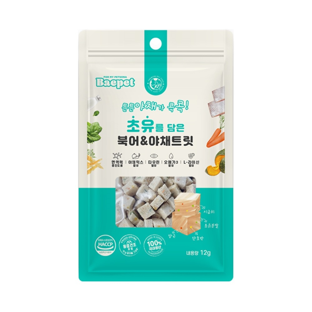 베이펫 초유 담은 북어&야채트릿 15g