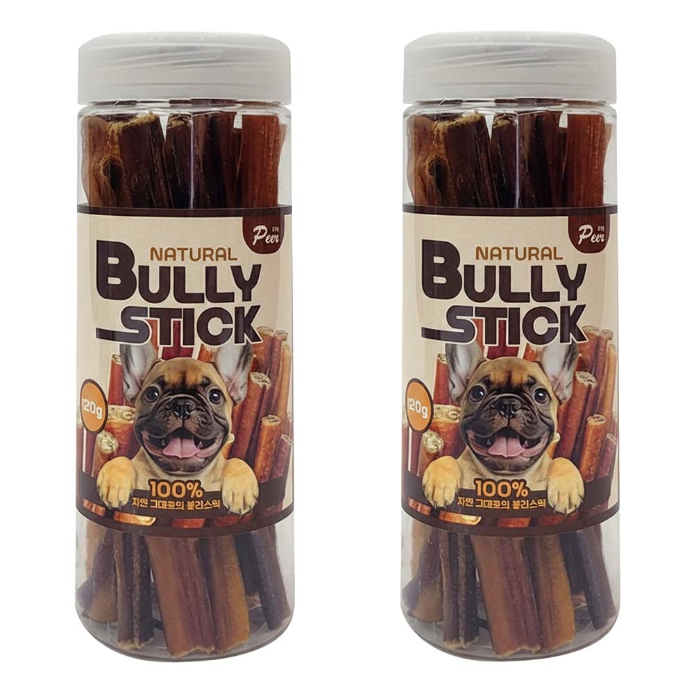 피어 올가 내추럴 불리스틱 중소형견 120g x2