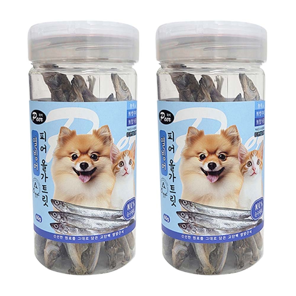 피어 강아지 동결건조 올가트릿 열빙어 60g x2