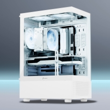 주연테크 MARINE D3v55GW 화이트<br>AMD 라이젠5 5500GT 사무용 가정용 게이밍 데스크탑 PC<BR>Windows11 Home