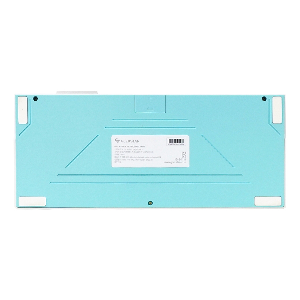 긱스타 JK07 PBT 유무선 RGB 탑 마운트 게이밍 기계식 키보드 에메랄드 바다