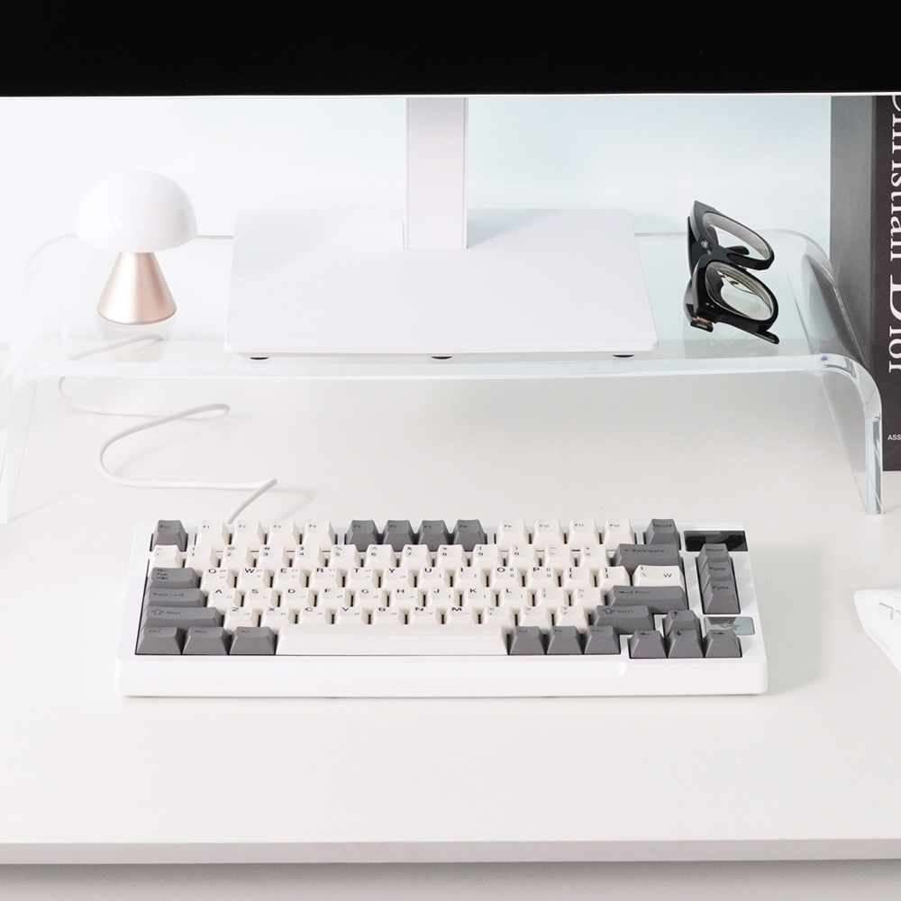 긱스타 JK08 PBT 유무선 RGB 가스켓 게이밍 기계식 키보드 스모크 진주