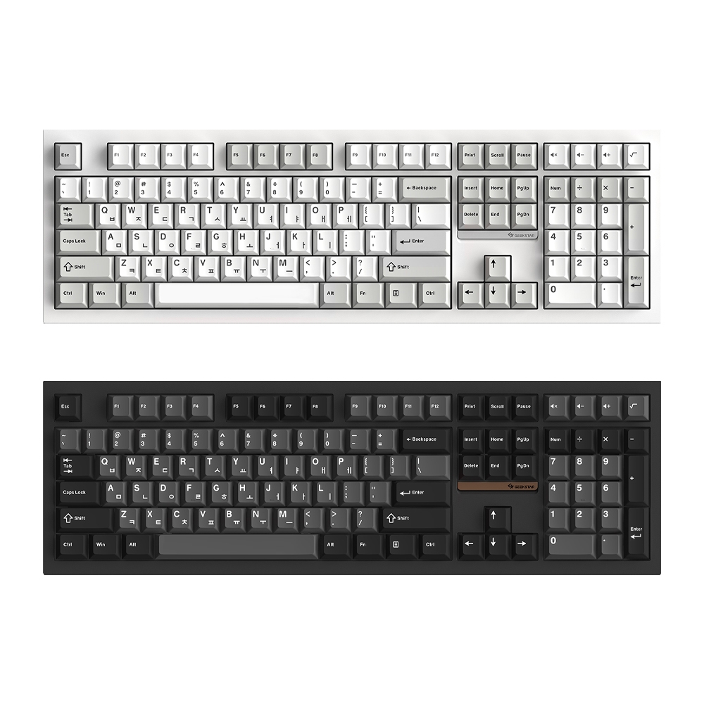긱스타 GKG108L 유무선 리니어 기계식 키보드 풀배열 게이밍 사무용 가스켓 HMX 몽돌