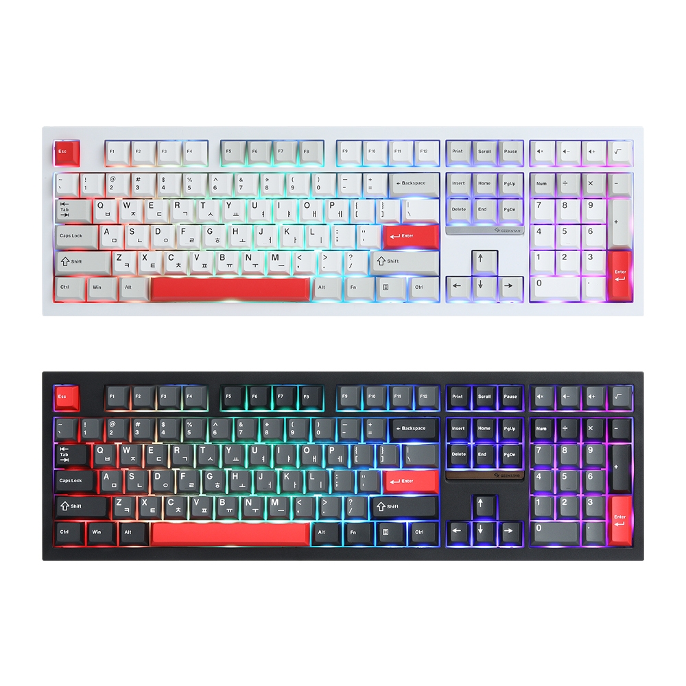 긱스타 GKG108L 유무선 리니어 기계식 키보드 풀배열 게이밍 사무용 가스켓 HMX 몽돌