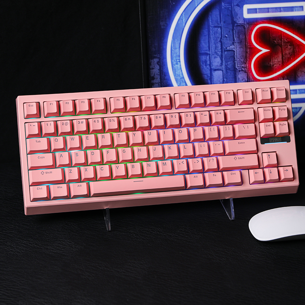 EPOMAKER 에포메이커 G84 유무선 기계식 키보드 3모드 VIA지원 핫스왑 정식수입 AS가능 핑크