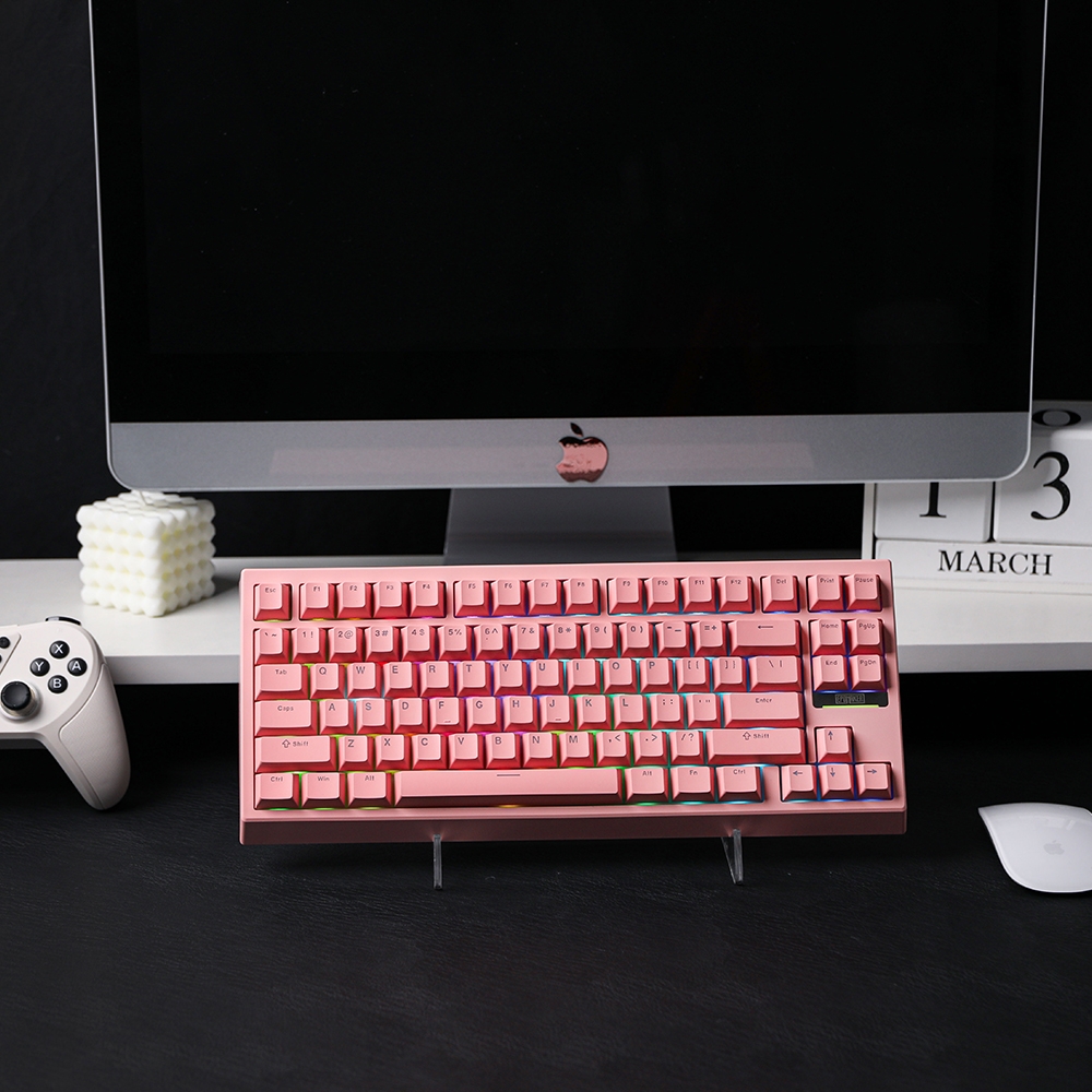 EPOMAKER 에포메이커 G84 유무선 기계식 키보드 3모드 VIA지원 핫스왑 정식수입 AS가능 핑크