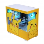 주연테크 포켓몬스터 피카츄ARGB BTF 미니타워UV 코팅 인쇄 강화유리 PC 케이스