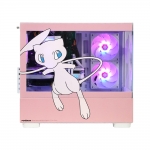 주연테크 포켓몬스터 뮤ARGB BTF 미니타워UV 코팅 인쇄 강화유리 PC 케이스