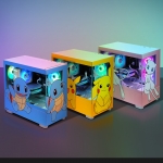 주연테크 포켓몬스터 뮤ARGB BTF 미니타워UV 코팅 인쇄 강화유리 PC 케이스